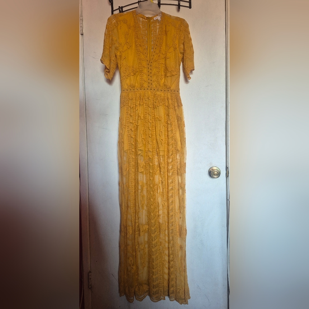 Socialite Lace Overlay Romper Maxi Dress